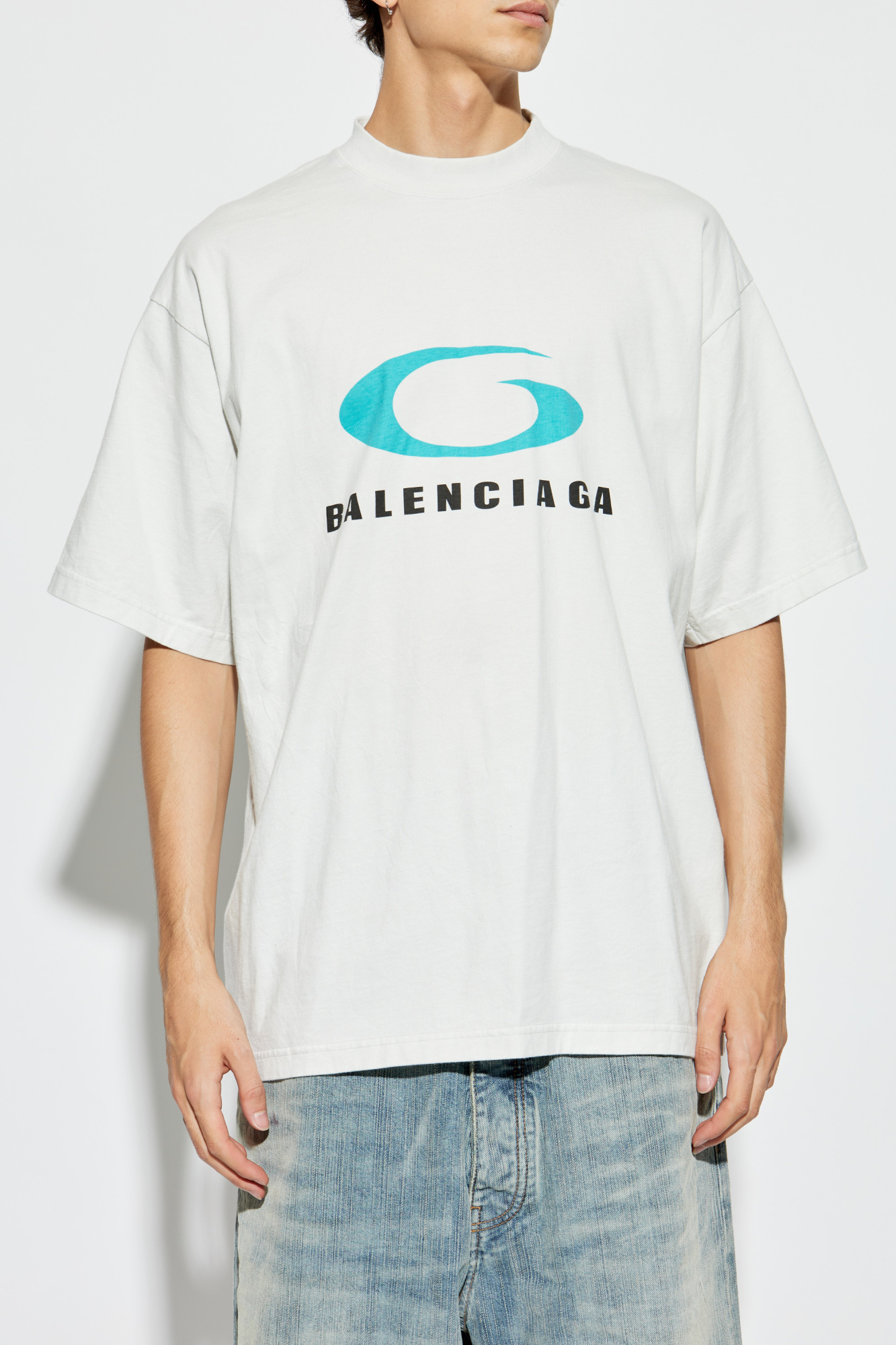 【カラー2色あり♪】Balenciaga T-shirts and Polos White Balenciaga Tシャツ - 白 - ホワイト | 764235TPVD79065